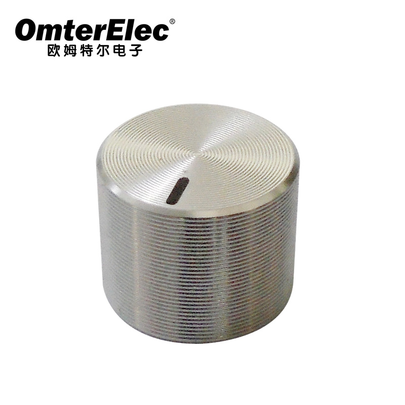 smooth surface silver aluminum knob